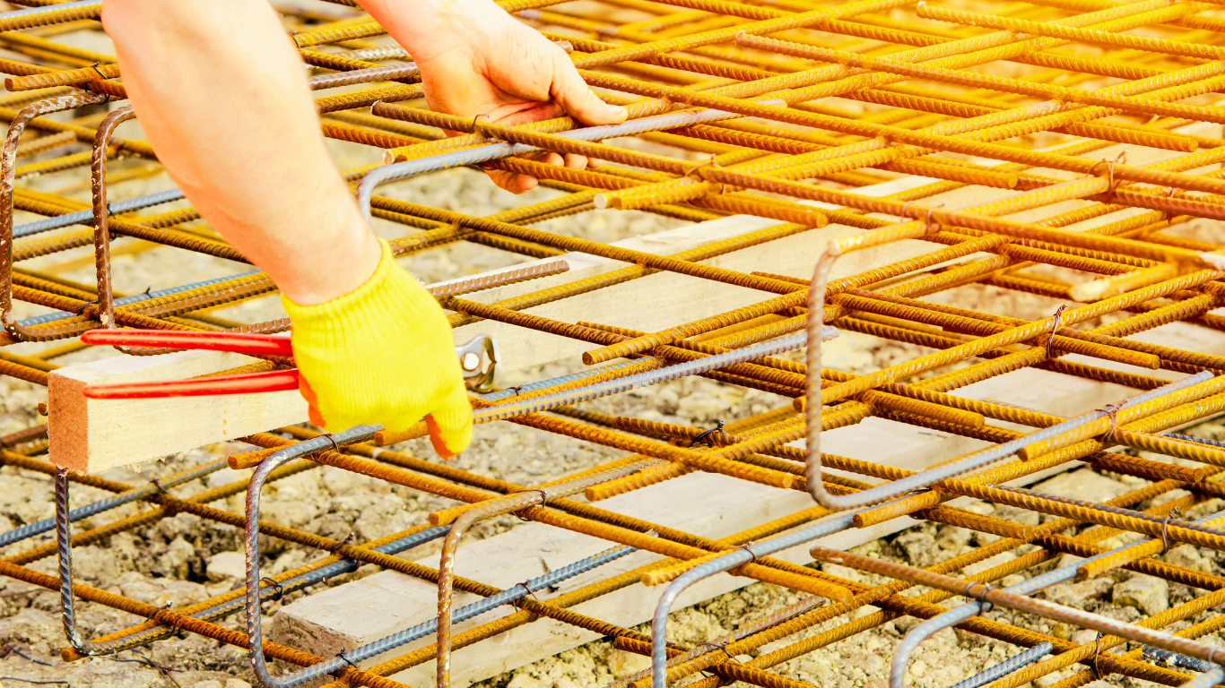 Securing steel rebar for structural reinforcement and foundation strength
